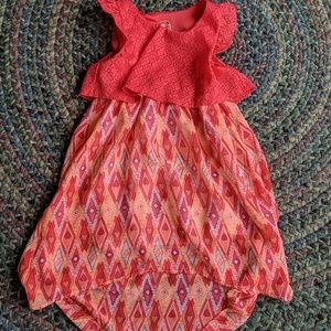 6/25🌺 faded glory size 7/8 high low sheer dress